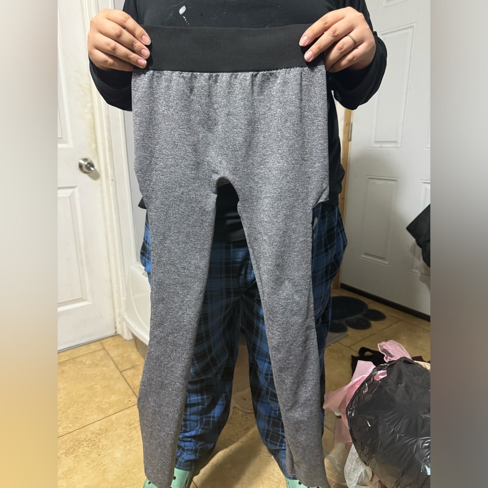 These are working out or stay at home leggings. They have an opening on sides.